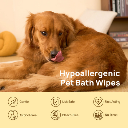 HICC Pet® Deodorizing Pet Glove Wipes For Dogs
