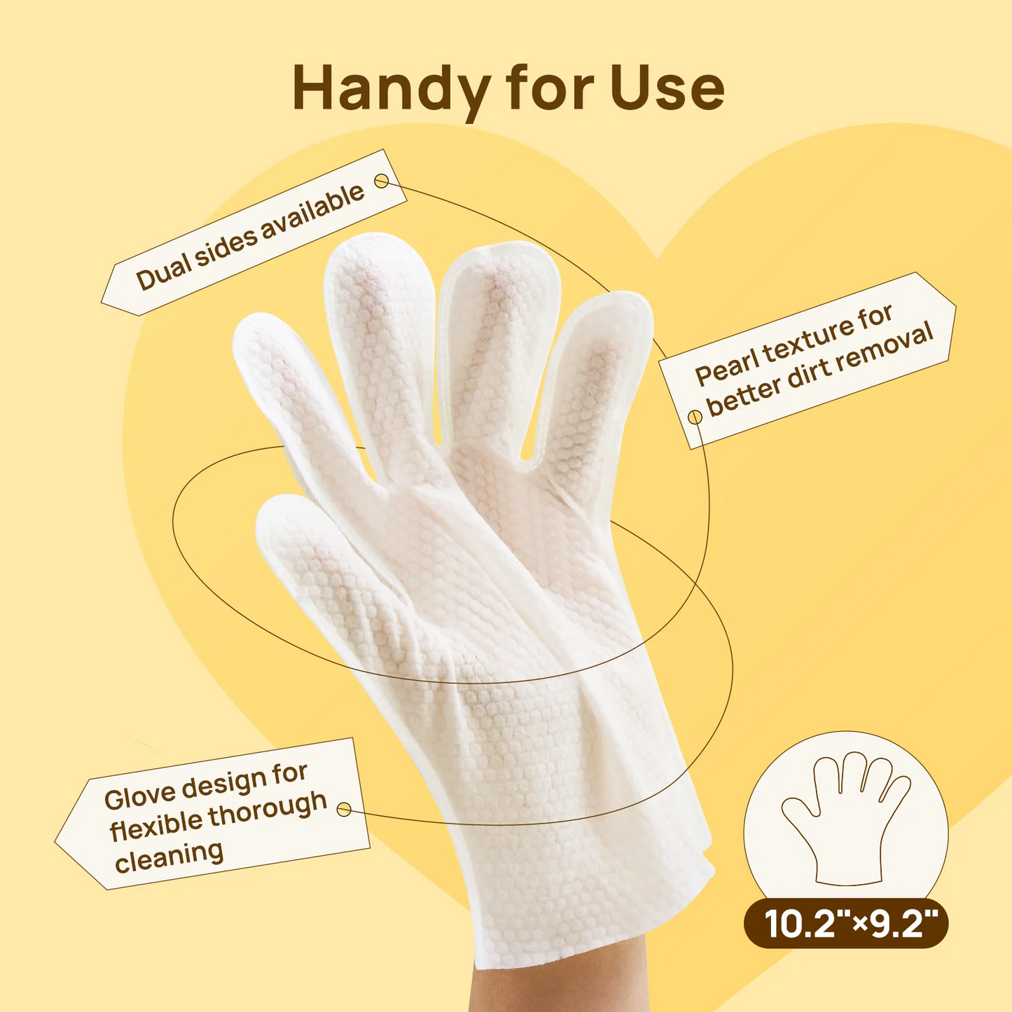 HICC Pet® Deodorizing Pet Glove Wipes For Dogs