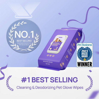 HICC Pet® Deodorizing Pet Glove Wipes For Dogs