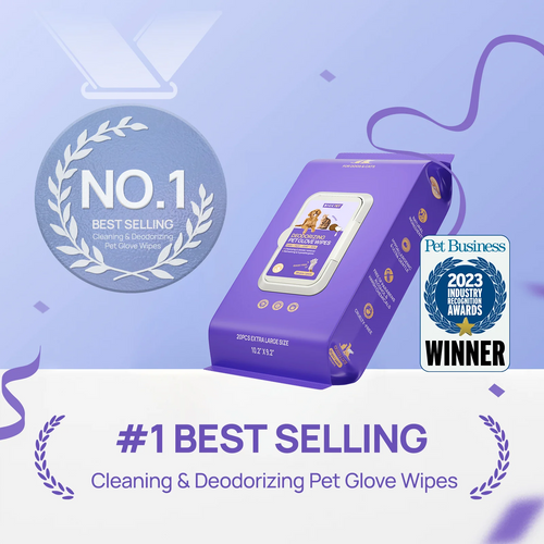 HICC Pet® Deodorizing Pet Glove Wipes For Dogs